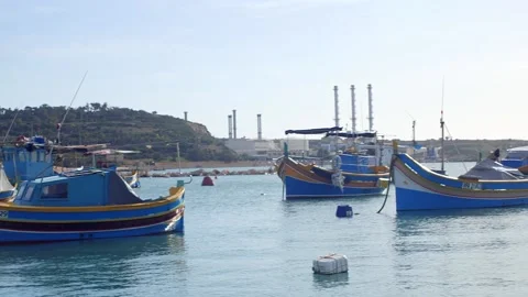 Marsaxlokk harbour Stock Footage 233628334