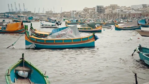 Marsaxlokk, storm Stock Footage 108855381