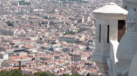 Marseille France pan across city P HD 8711 Stock Footage