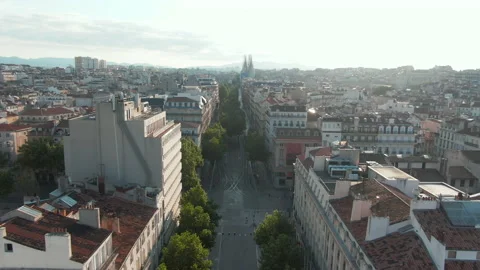 MARSEILLE-LOCKDOWN Canebiere-backward LUT 스톡 동영상 130823531