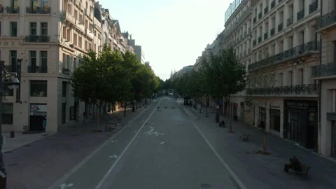 MARSEILLE-LOCKDOWN Canebiere-elevation LUT 스톡 동영상 130823197