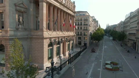 MARSEILLE-LOCKDOWN Canebiere-elevation4 LUT 스톡 동영상 130822756