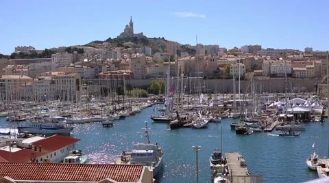 Marseille old port Stock Footage 68757350
