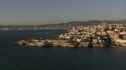 Marseille - Survol Corniche Stock Footage 52755765
