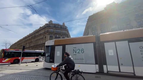 Marseille Tram Stock Footage 201129659