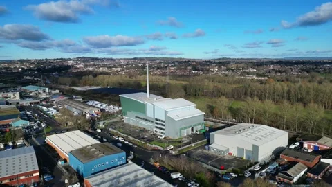 Marsh Barton, England (26/01/05): The Exeter Energy Recovery Facility Stock Footage 325862190