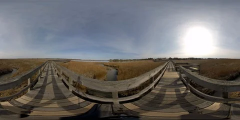 Marsh in Hamptons 360 Footage Stock-Footage 129978476