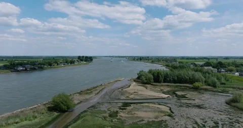 A marsh near a river Stock Footage 314572412