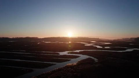 Marsh Sunrise Video stock 276135814