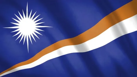Marshal Islands Flag Stock Footage 188146799