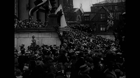 Marshal Joseph Joffre arrives at Columbia University Stock Footage