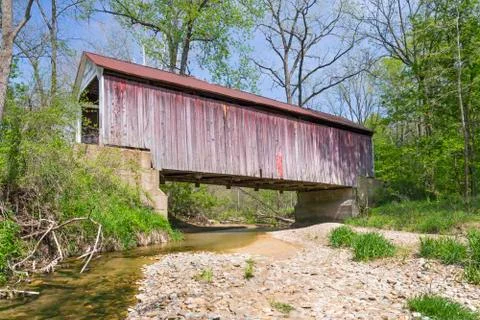 Marshall Covered Bridge Stock Photos
