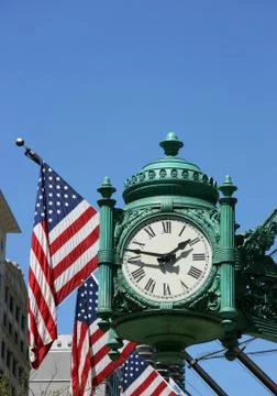 Marshall field's clock Stock-Fotos