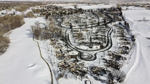 Marshall Fire Stock Footage 168163071