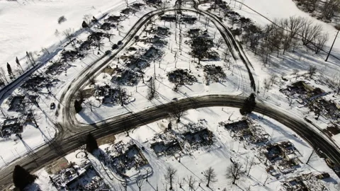 Marshall Fire Stock Footage 168190045