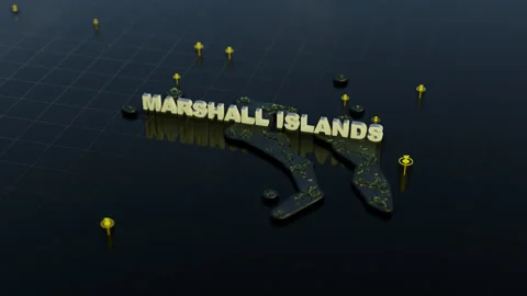 Marshall Islands 3D Map With Animation Stock Footage 307733313