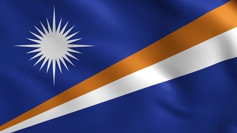 Marshall Islands Flag Background 4k Stockbeeldmateriaal 69876639