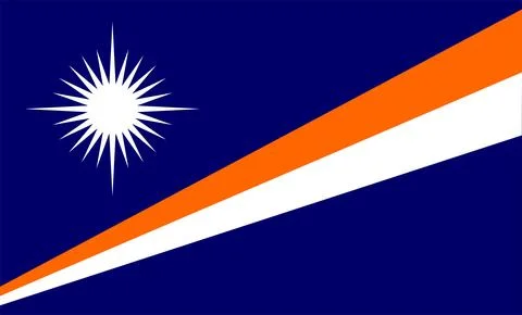 Marshall Islands Flag Design Stock Illustration