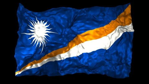 Marshall Islands flag Stock Footage 110823190
