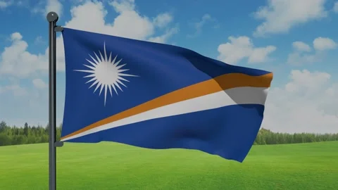 Marshall Islands Flag Video stock 153254655