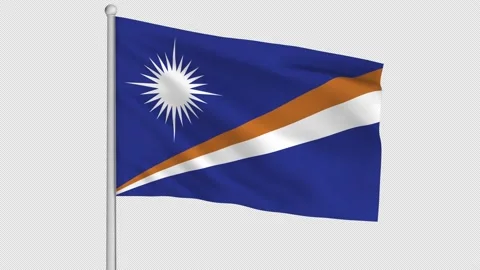 Marshall Islands Flag Stock Footage 225334938