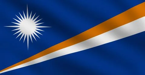 Marshall islands flag Stock Illustration