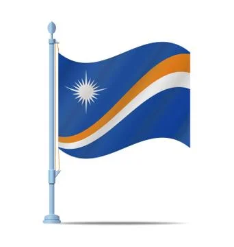 Marshall islands flag Иллюстрация