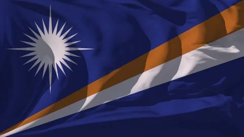 Marshall Islands Flag Loop Stock Footage 295748879