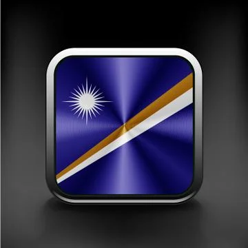 Marshall Islands flag pattern on the fabric texture Stock Illustration