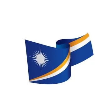 Marshall Islands flag, vector illustration Stock Illustration
