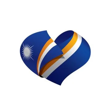 Marshall Islands flag, vector illustration Ilustração Stock