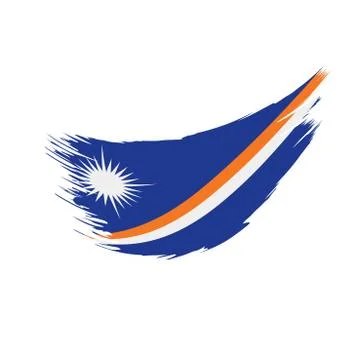 Marshall Islands flag, vector illustration Stock Illustration