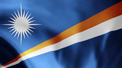 Marshall Islands flag Waving Flag Background Animation Stock Footage 256074092