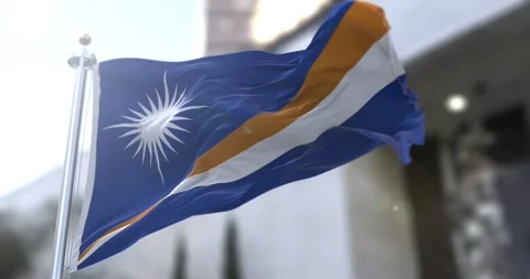 Marshall-islands-flag-waving-seamless-loop-4k-60fps Stock Footage 331735591
