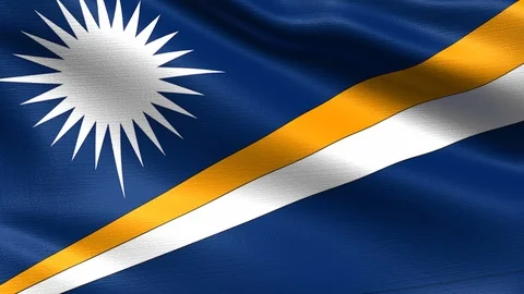 Marshall Islands Looping Flag 4K Stock Footage 108060474