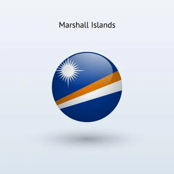 Marshall Islands round flag. Vector illustration. Stock-Illustration
