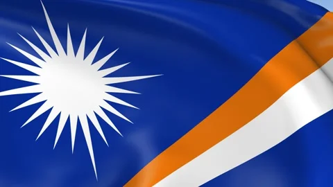 Marshall Islands Waving Flag Background Loop Stock Footage 317847951