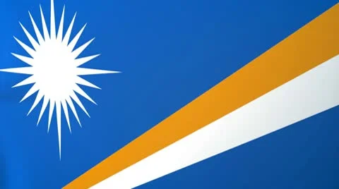 Marshall Islands Waving Flag Stock Footage 10762166