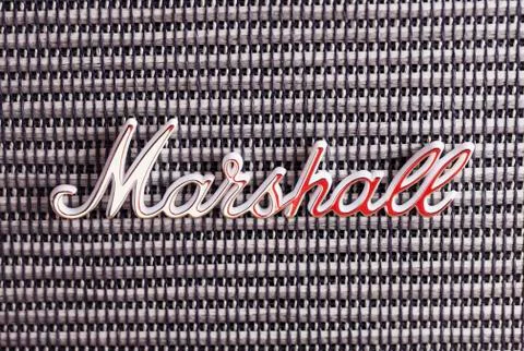 Marshall logo on amp Stock Photos