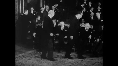 The Marshall Plan is drawn up in 1947. Stock Footage 106041056
