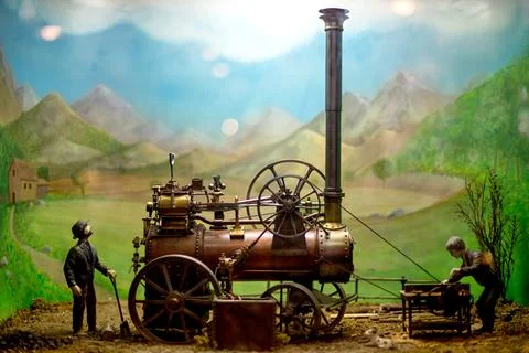 Marshall Portable Steam Engine model Stock Photos