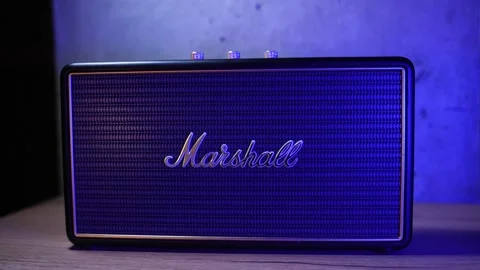 Marshall Stanmore Bluetooth Speaker Stock Footage 236253939