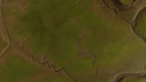 Marshes a low tide Vídeo Stock 136813473
