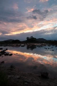 Marshes at sunset 写真素材