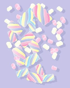 Marshmallow candy Stock Illustration