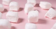 Marshmallow Candy On Pink Background Stock Footage