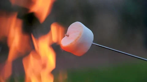 A marshmallow catching fire Vídeos de archivo 152973665