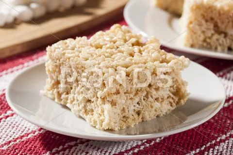 Marshmallow crispy rice treat Stock Photos