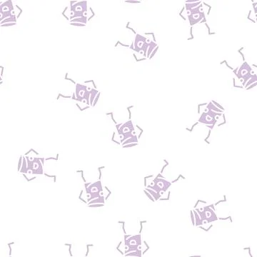 Marshmallow dessert character glyph vector seamless pattern Stock Illustration