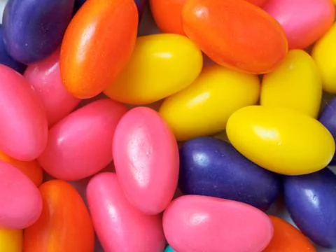 Marshmallow eggs Stock Photos